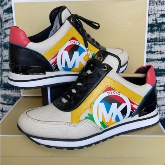 Michael Kors Maddy Trainer Heavy Canvas Cream Multi WMNS - Picture 2 of 16